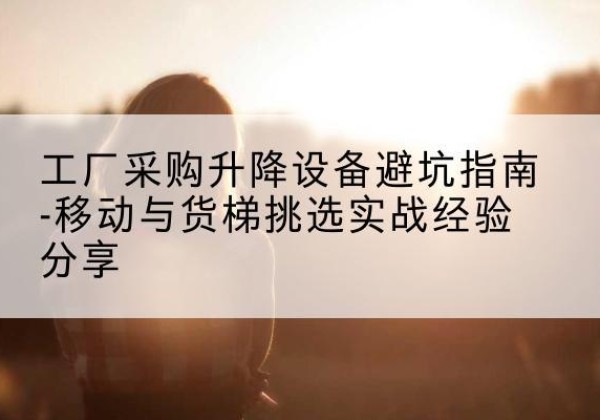 集安移动式升降机怎么选-工厂采购升降设备避坑指南-移动与货梯挑选实战经验分享