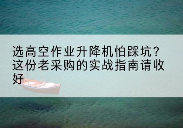 集安高空作业升降机厂家推荐-选高空作业升降机怕踩坑？这份老采购的实战指南请收好