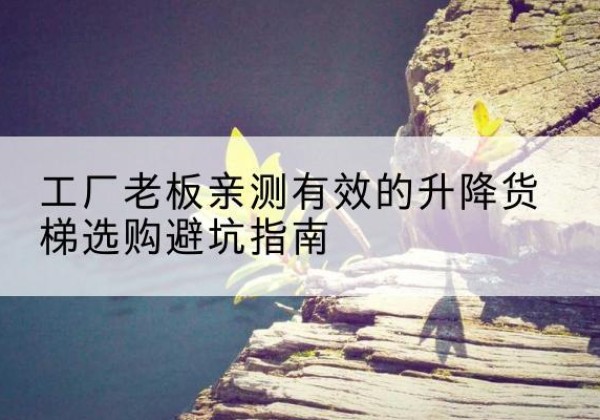 集安升降货梯怎么选-工厂老板亲测有效的升降货梯选购避坑指南